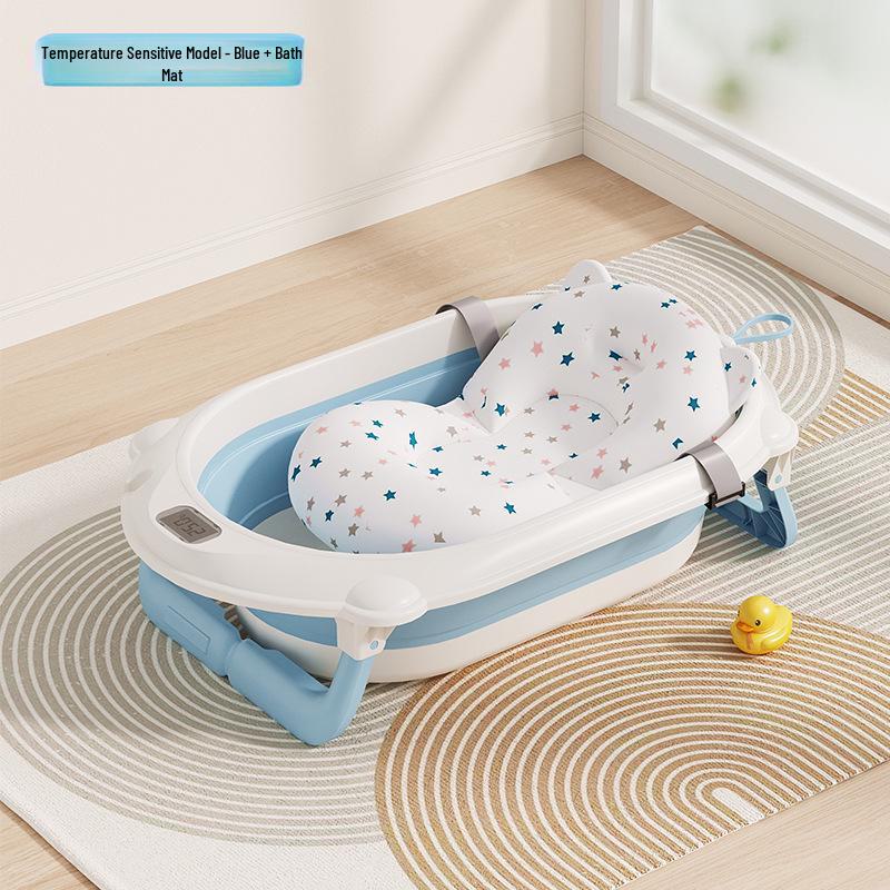 

Складная ванночка для младенцев с ковриком, чувствительная к температуре, материалы ПП + ТПЭ