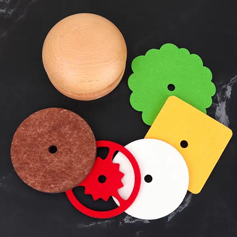 Creative Cute Burger Coaster Home Decoration Small Ornament Living Room Dining Table Coffee Cup Anti-scalding Insulation Pad
