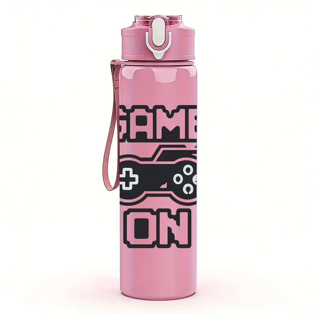1PC Game On Racing Motorcycle Logo 750ml Color Plastic Water Bottle Leakproof Flip Straw Lid For Sports Office Home Use