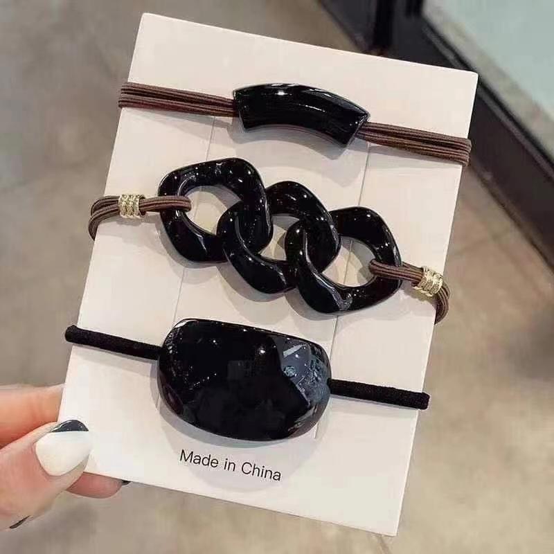 New Korea Women Hair Ropes SetTemperament Hair Bands Elastic Rubber Band Ponytail Holder Gum for Hair Ties Scrunchies Hairband