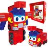 Mini GGBOND Gogo Bus Verwandlung Polizei/Feuerwehrmann Spielzeug Actionfiguren Verformung Krankenwagen Rutschspielzeug für Kinder Geschenk