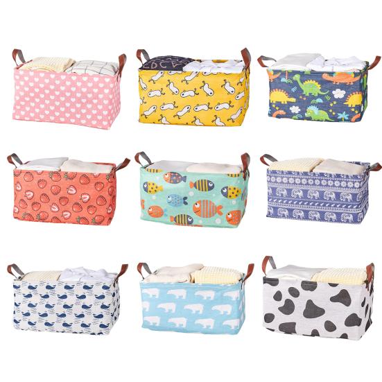 Clothes Laundry Basket Storage Box with Reinforced Handle Large Capacity Toys Storage