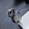 Double-headed Snake Opening Zodiac Snake Shape Retro Trendy Food Jewelry Ring