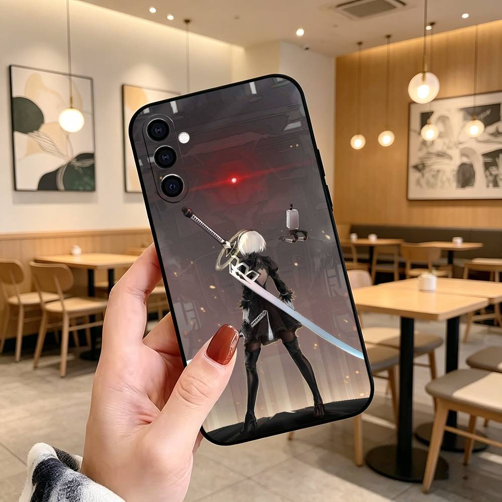 Spiel NieR A-Automata 2B 9s Handyhülle Für Samsung Galaxy A73,A72,A71,A70,A53,A52,A51,Weiche Silikon Schwarze Hülle