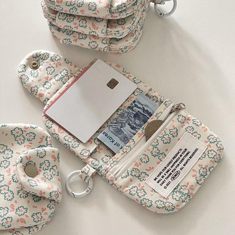 1PC Small Multi-Pocket Crossbody Bag Charm Keychain Cute Bunny Zipper Pouch Organizer Compact size 9.5x10cm