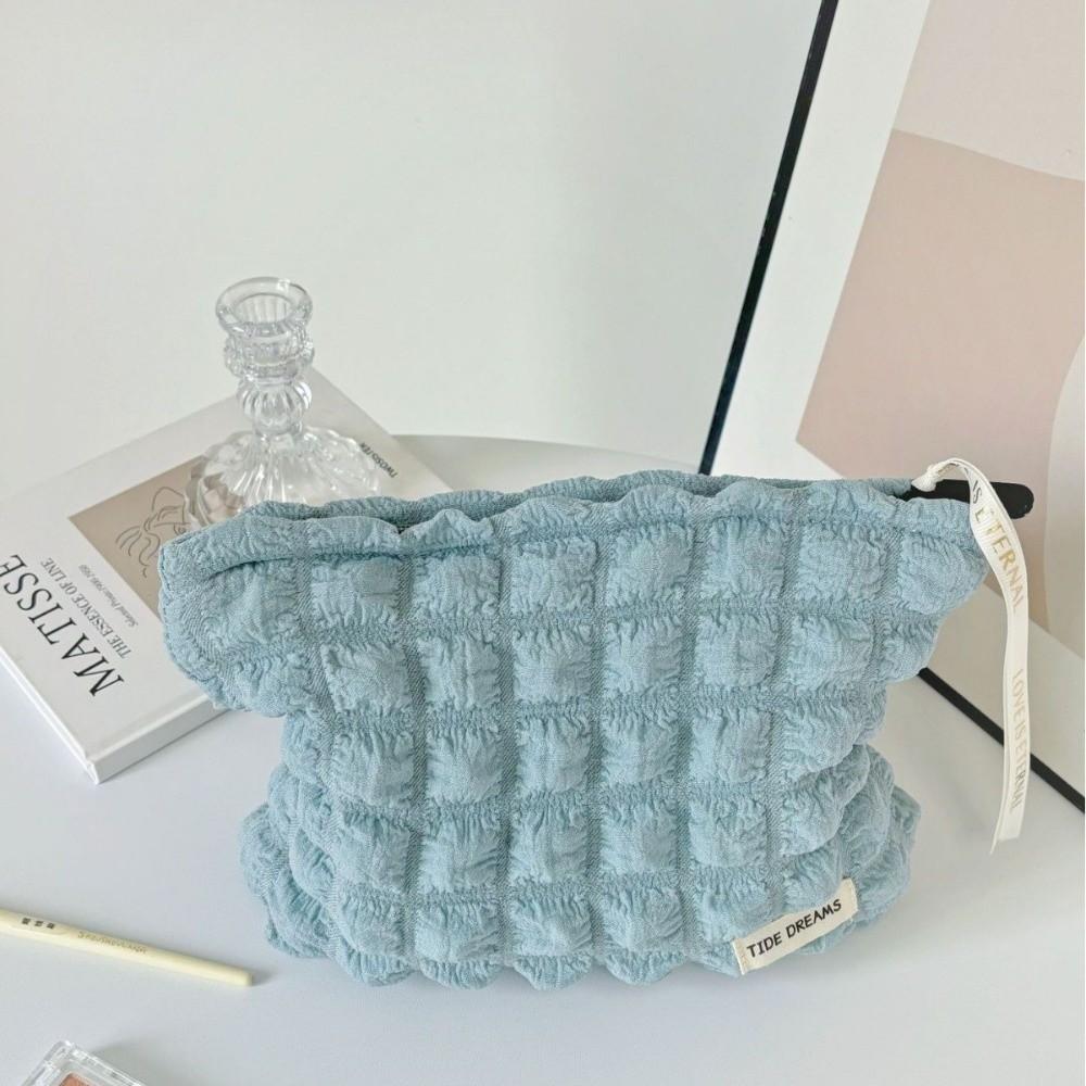 

Fashion Portable Cosmetics Storage Bag Bubble Multifunctional Zipper Bags Lightweight Large Capacity Handbag Travel синій