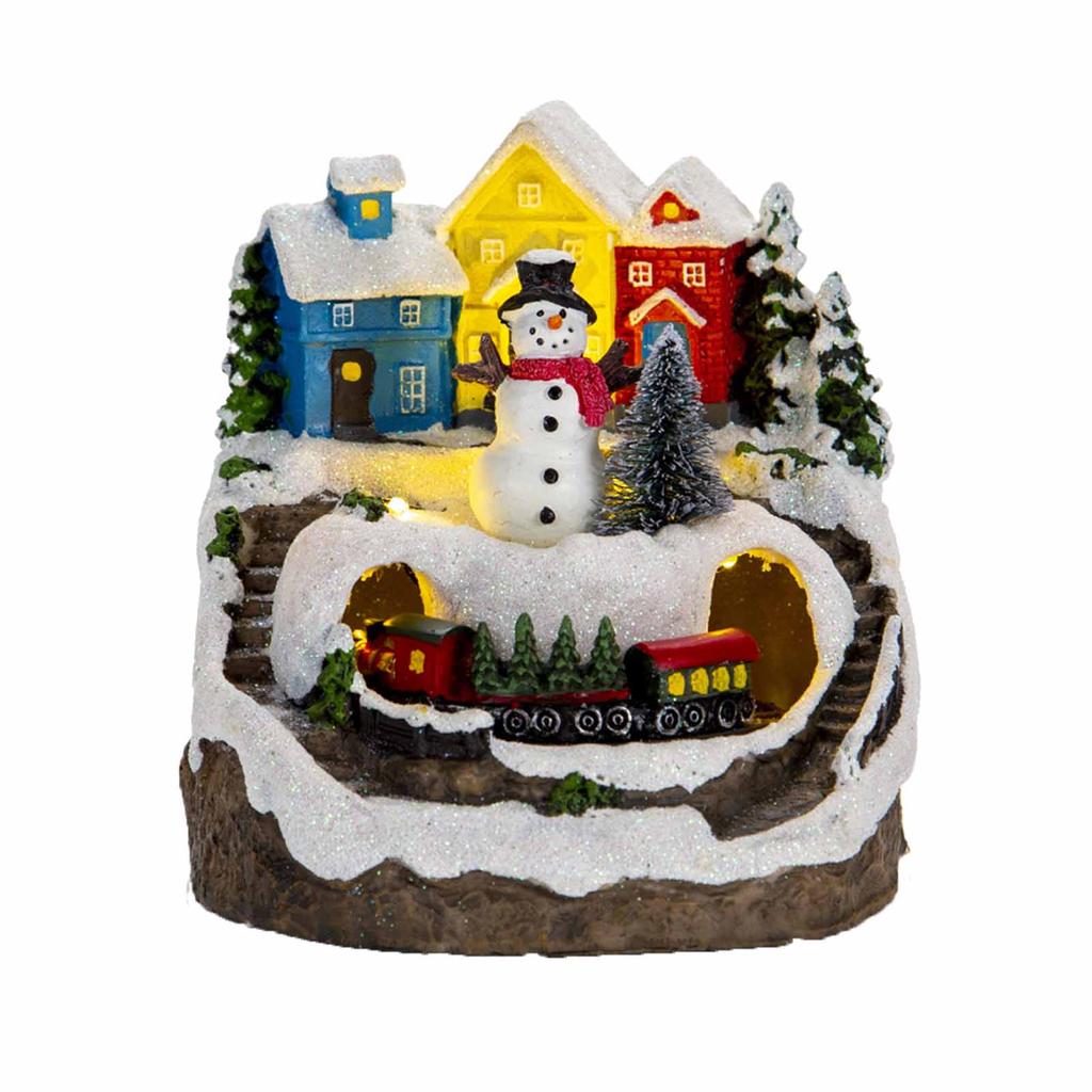 Christmas Light Up Music Snow House Rotating Snow House 12x11x15cm Glowing Decor Holiday Gift Batteries Not Include