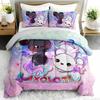 3PC Axolotl Unicorn Comforter Set Cute Animal Bedding with Duvet And 2 Pillowcases for Bedroom Or Guest Room Decor