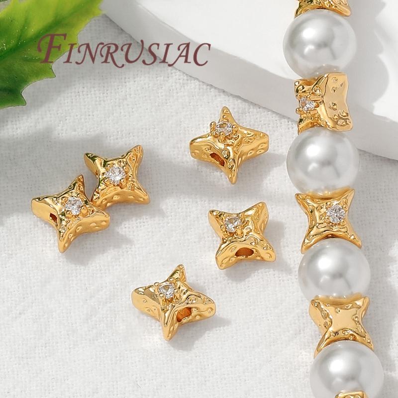 9.5mm*6mm Stars Spacer Bead 18K Gold Plated Jewelry Accessories,Beads Separators,Bracelets&Necklaces Beads