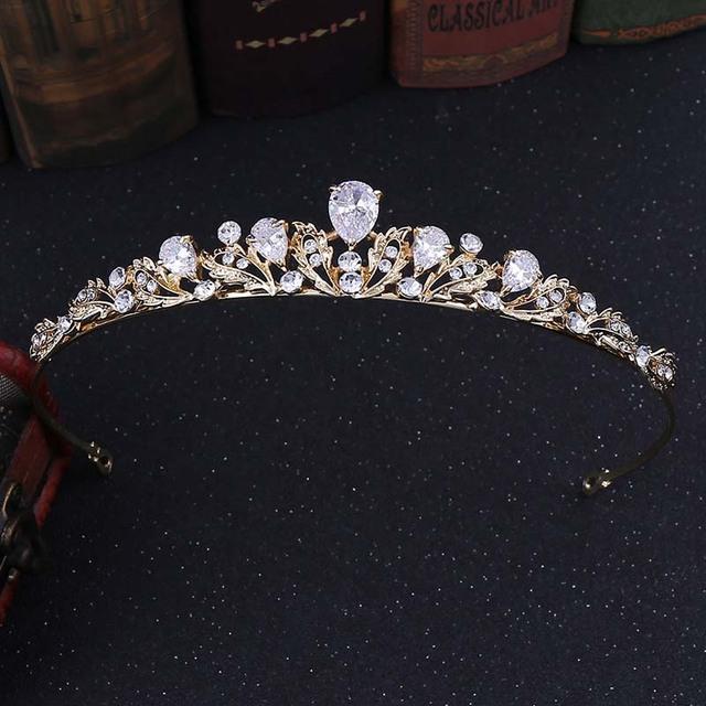 Wedding Tiaras Hair Accessories For Women Baroque Imitation Pearl Crowns Shiny Rhinestone Headwear Bridal Charming Hair Jewelry