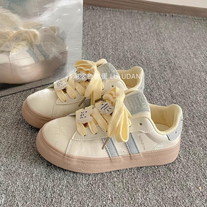 Retro dicke Sohle Schuhe Damen kleine weiße Schuhe Nische vielseitige Freizeitschuhe