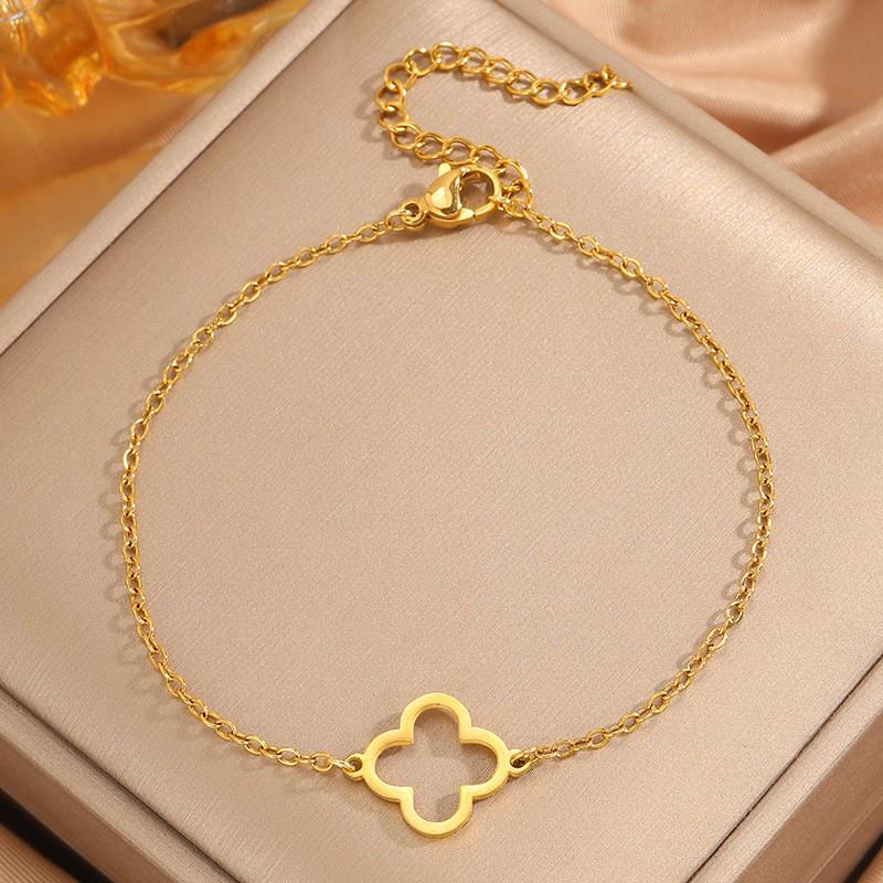 Korean Fashion Titanium Steel Diamond Inlaid Women's Luxury Bracelet