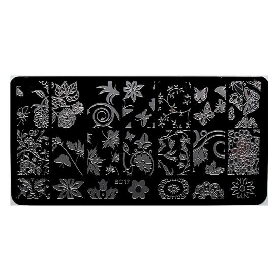 Flower Butterfly Nail Art Stamp Template Image Plate Manicure Accessory