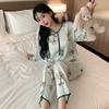 Women's pajamas new spring and summer ice silk comfortable and high-end new Chinese style loungewear set retro thin