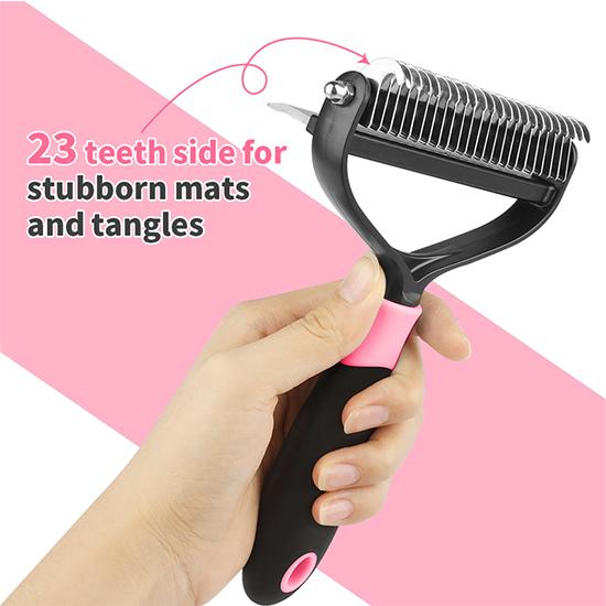 Pet Grooming Cleaning Tool 2 In 1 Pet Shedding Tool Combining Open Knot Hair Removal Hair Comb Hair Removal Comb For Cats Dogs