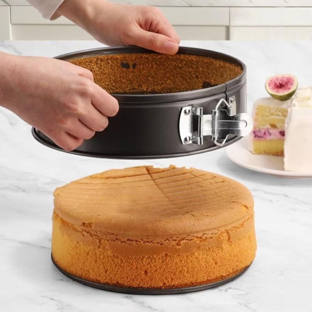3pcs Carbon Steel Cake Mold Baking Tools Live Bottom Baking Pan Tool  Home Kitchen