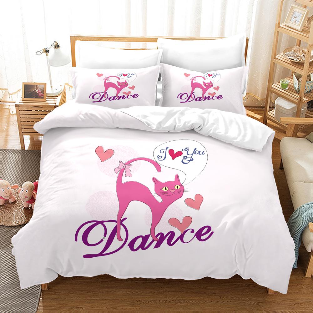 Cats Duvet Cover Set For Boy Girl Cute Animal Printed Bedding Set Pet Theme Comforter Cover Pet Bedspread Cover Quilt Cover Set