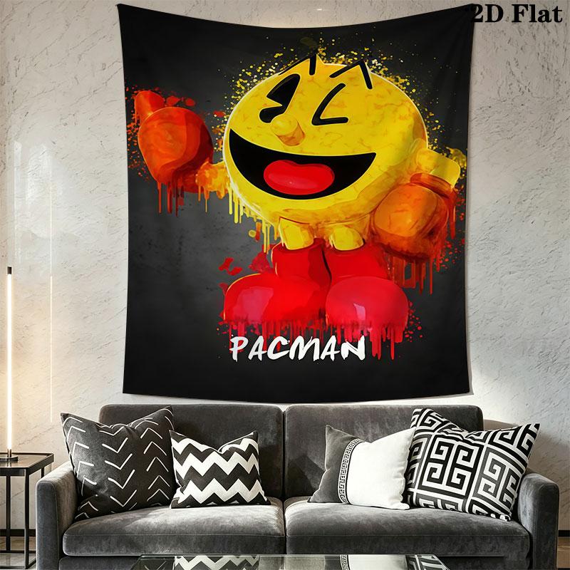 Pac-Man G Wall Hanging Printed Fabric Blanket Decorative Tapestries for Bedroom Living Room Home Decor