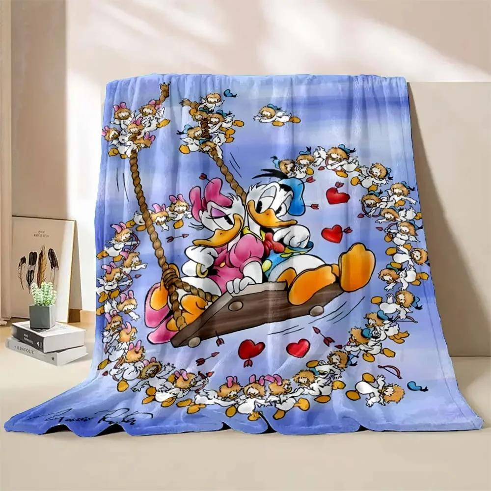 Potdemiel Cartoon Donald Duck Blanket Kids Throw Office Thick Nap Blanket Warm Home Sofa Decor Throw Unisex Kids Boy Girl Gift