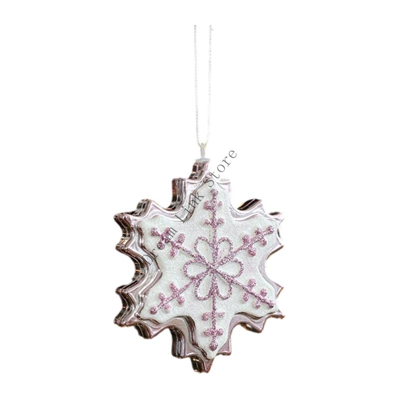 Q1FD Sparkling Christmas Tree Decoration Shatterproof Plastic Christmas Baubles Hanging Ornament For Shop Window Display