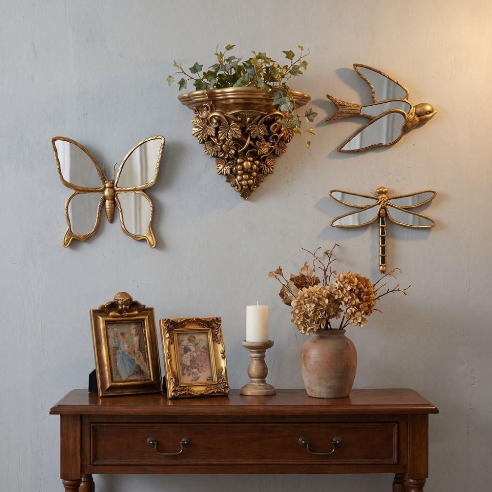 Light Luxury Wall Decoration Retro Style Swallow Wall Carving Home Decoration Wall Background