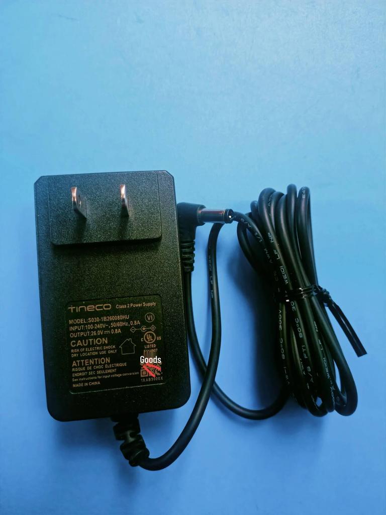 Original Tineco 26V, 0.8A Vacuum Cleaner Charger (Model S030-1B260080HC)