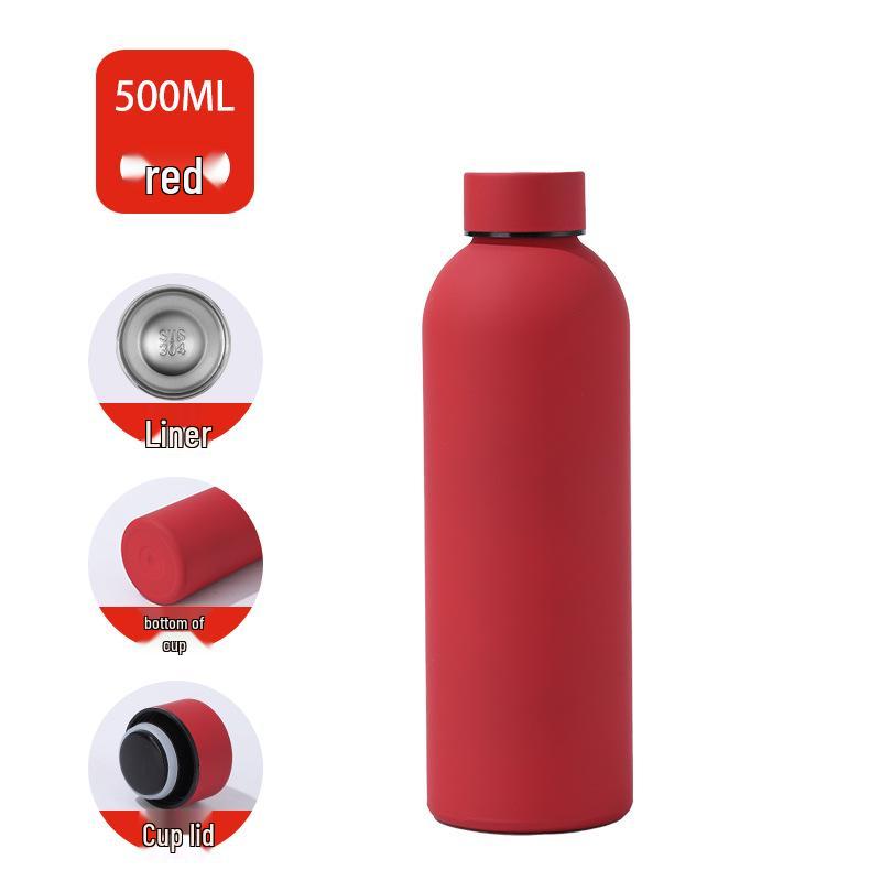 304 Stainless Steel Insulated Outdoor Sports Water Bottle with Small Mouth, Customizable Cold Insulation.