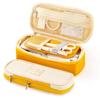 Color Block Pocket Pen Pencil Case Fold Bag Cute Useful Stationery Storage Bag Organizer