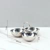 304 Stainless Steel 3 Grids Assorted Platter Snack and Dessert Plate Appetizer Tableware Living Room Desktop Storage Tray