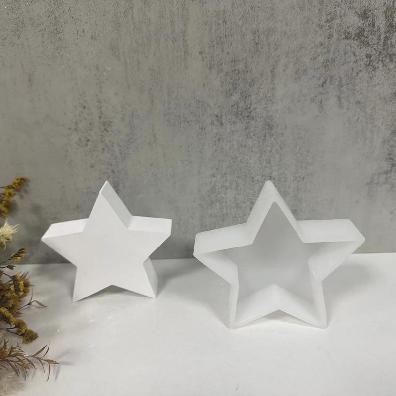 Silicone Crafts Moulds Ornament Molds Star Shape Hand-Making Clay Mold Hand-Making Accessories for DIY Making Craft