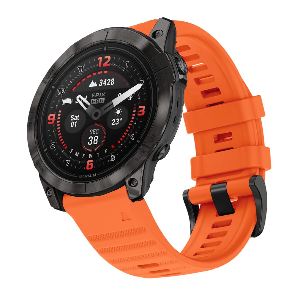 Outdoor Sports Band for Garmin Epix Pro 47mm 51MM Waterproof and Sweatproof Garmin Quick Fit Silicone Band for 22mm 26mm Quick Fit
