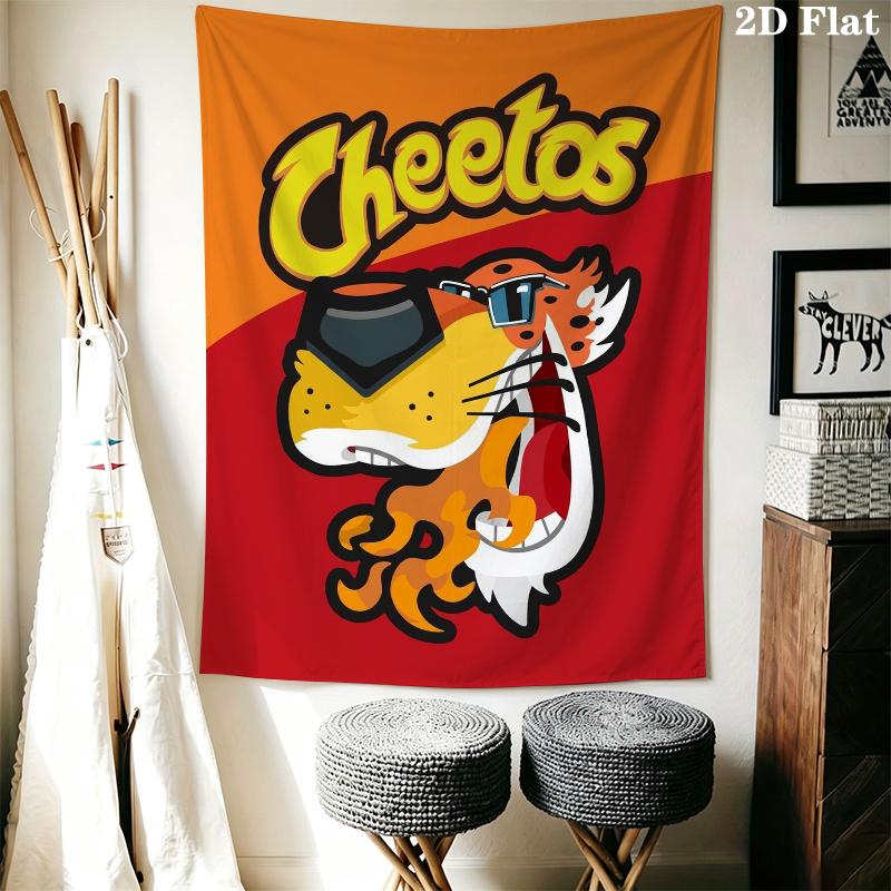 Chester Cheetah Wall Tapestry Aesthetic Wall Hanging Printed Fabric Blanket Decorative Tapestries for Bedroom Living Room Home Decor