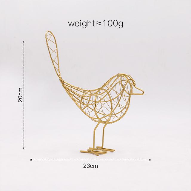 Nordic Pastoral Wrought Iron Bird Ornaments Simple Style Creative Metal Crafts for Home Decor Gifts for Furnishings