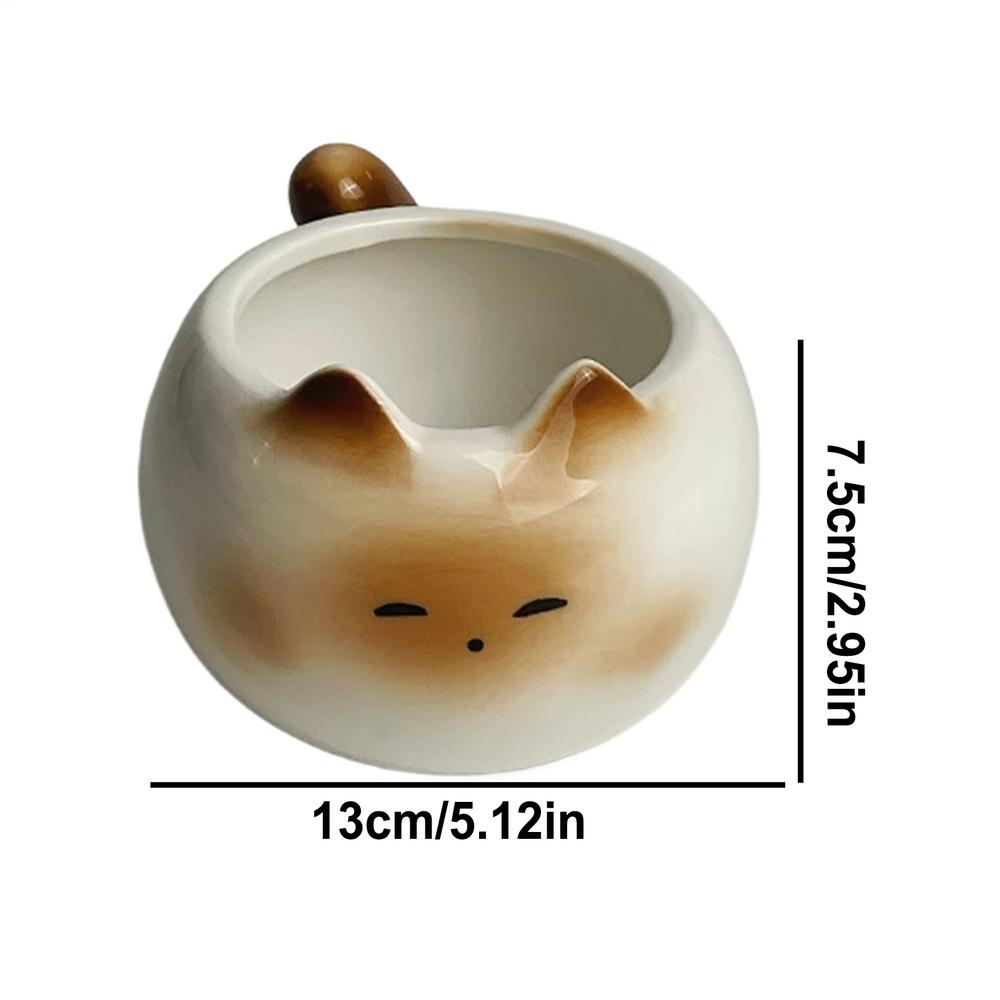 Cat Tea Mug Kitten Coffee Mug Tea Cup Cute Water Tumbler Large Caliber Drinking Cup Cappuccino Cup Coffee Tea Milk Mug Water Cup