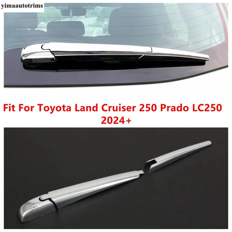 Rear Windshield Window Windscreen Rain Wiper Cover Trim ABS Chrome Accessories For Toyota Land Cruiser 250 Prado LC250 2024 2025