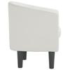 Club Chair White Faux Leather