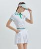 CHUCUCHU Cooling Wing Collar Short Sleeve Top (White) Cbfss-Ts005W