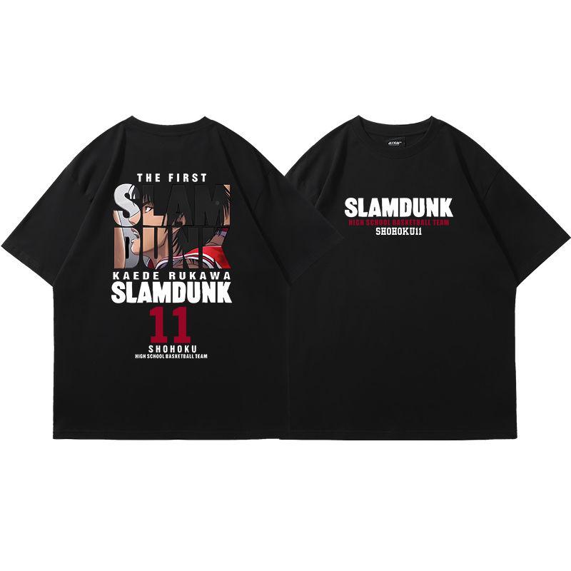 Japanese Anime T-shirt Men's SLAM DUNK Summer Fashion Cotton Short-sleeved Women's High-quality Loose Top