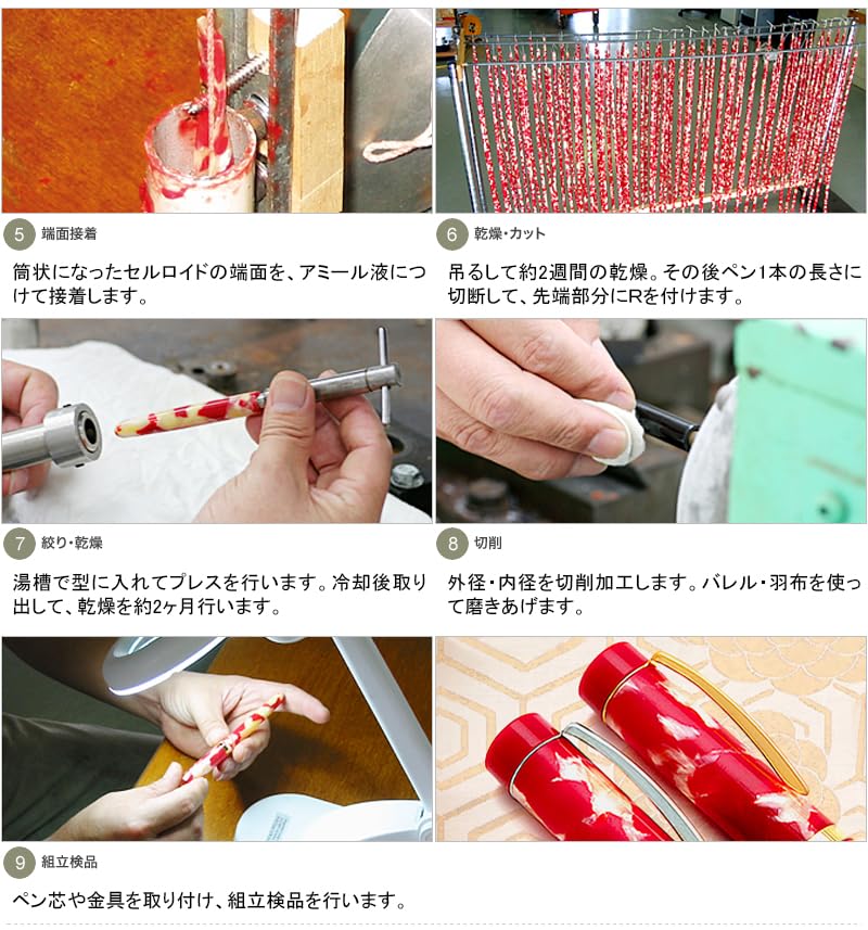 Kyoto Celluloid Ballpoint Pen Cigar Type Braid CT 0904B Oil-based