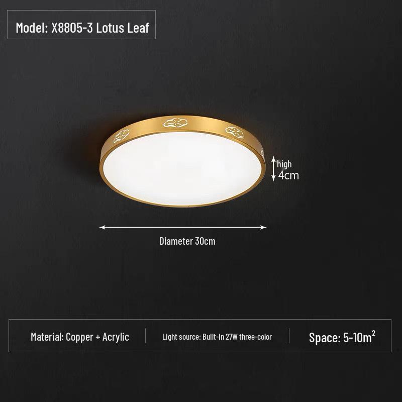 Gold Modern Minimalist Ultra-Thin Nordic LED Ceiling Light for Bedroom