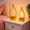 Simple Nordic Bird House Gold Plated Iron Candlestick Great Geometric Table Christmas Candle Stand Durable