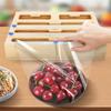 Aluminum Foil Organizer Bamboo 40 Cm Kitchen Roll Cling Film And Foil Organiser Plastic Wrap Dispenser With Cutter