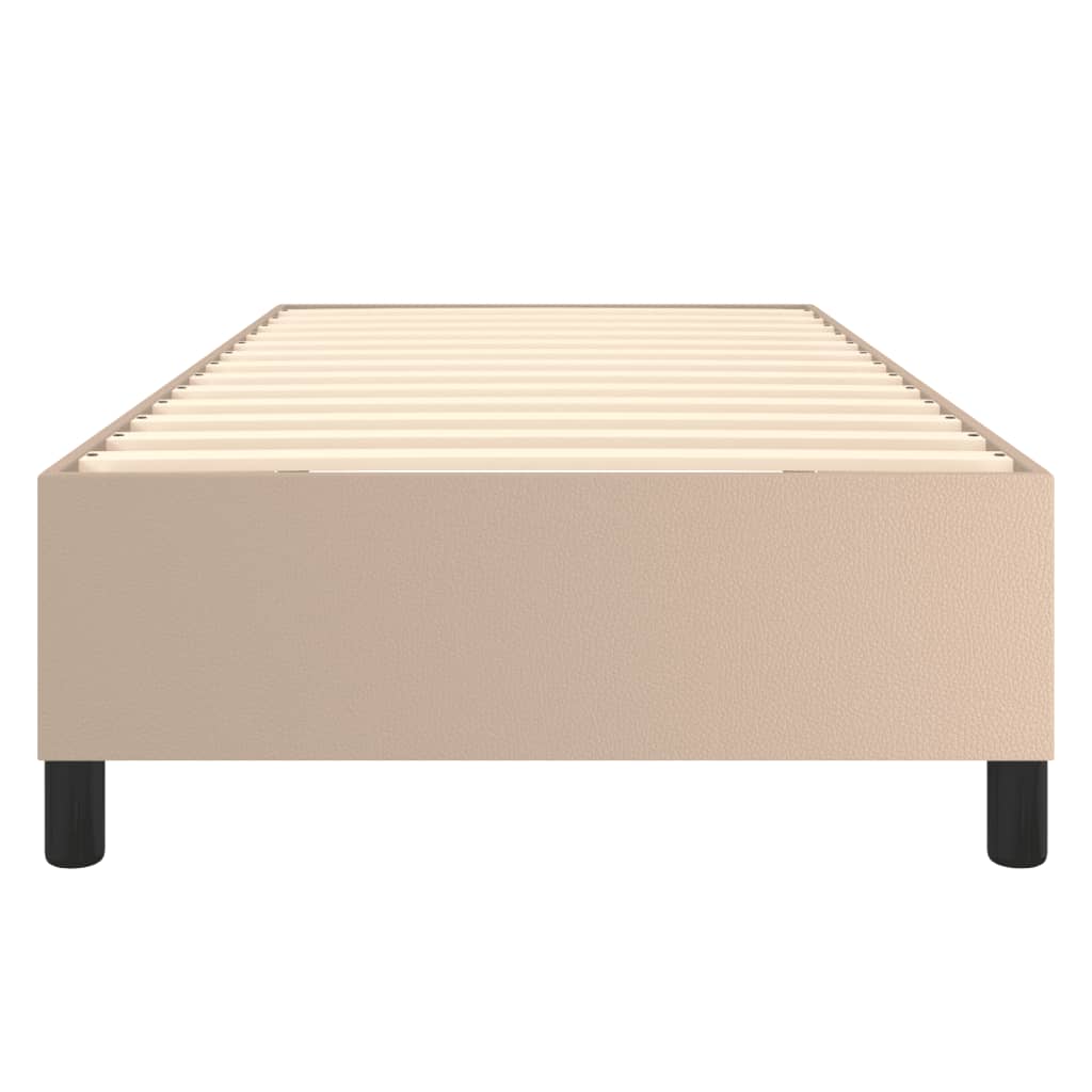 Vidaxl Bed Frame, Cappuccino, 90X190 Cm, Upholstered with Faux Leather