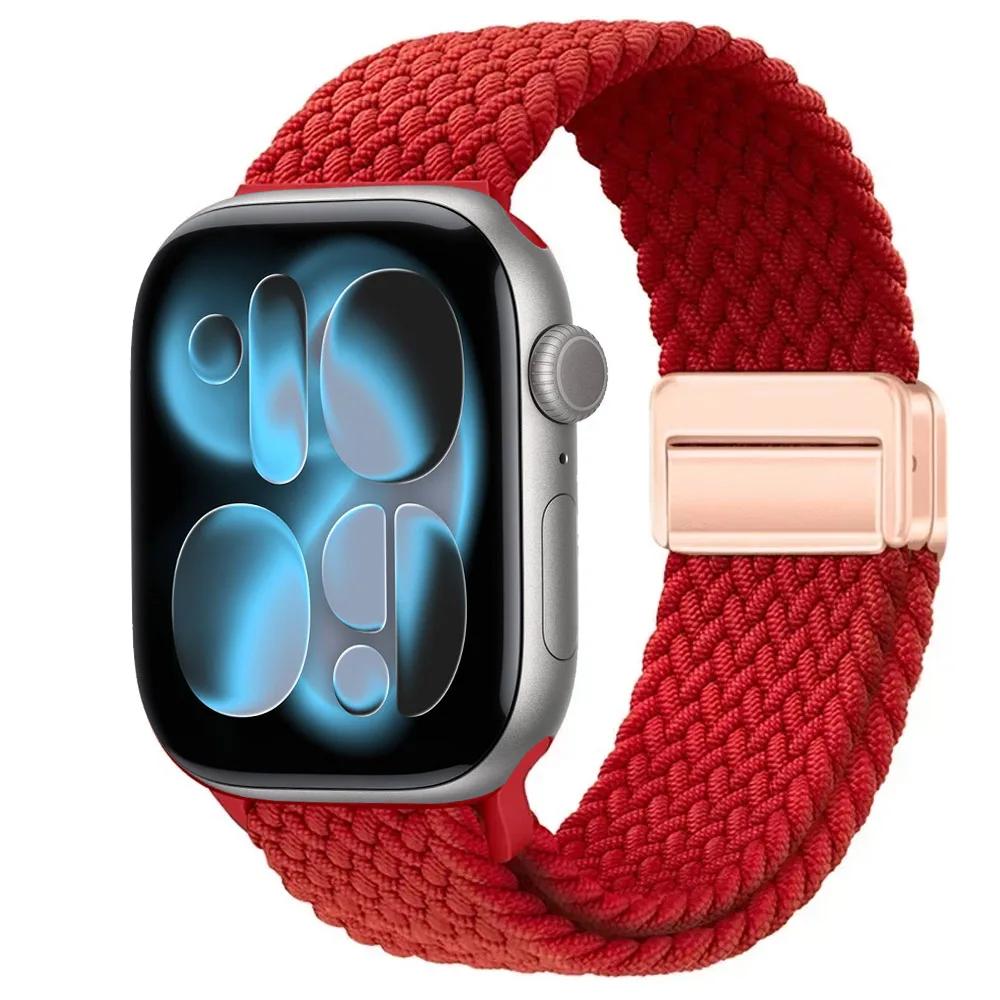 Nylon Strap for Apple Watch 11 10 46mm 42mm/Ultra 3 2 1 49mm Magnetic buckle Wristband iWatch 9 8 7 6 5 4 SE 45mm 44mm 41mm 40mm
