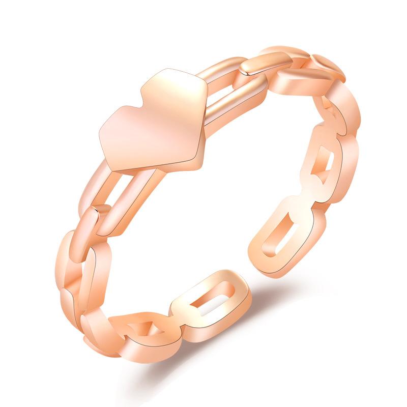 

Fashion Ladies Love Heart Hollow Out Open Adjustable Rings Jewelry one size