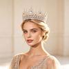 Luxury Cubic Zirconia Crown Crystal Bridal Tiaras Crowns Queen Princess Rhinestone Pageant Diadem Headband Wedding Hair Jewelry