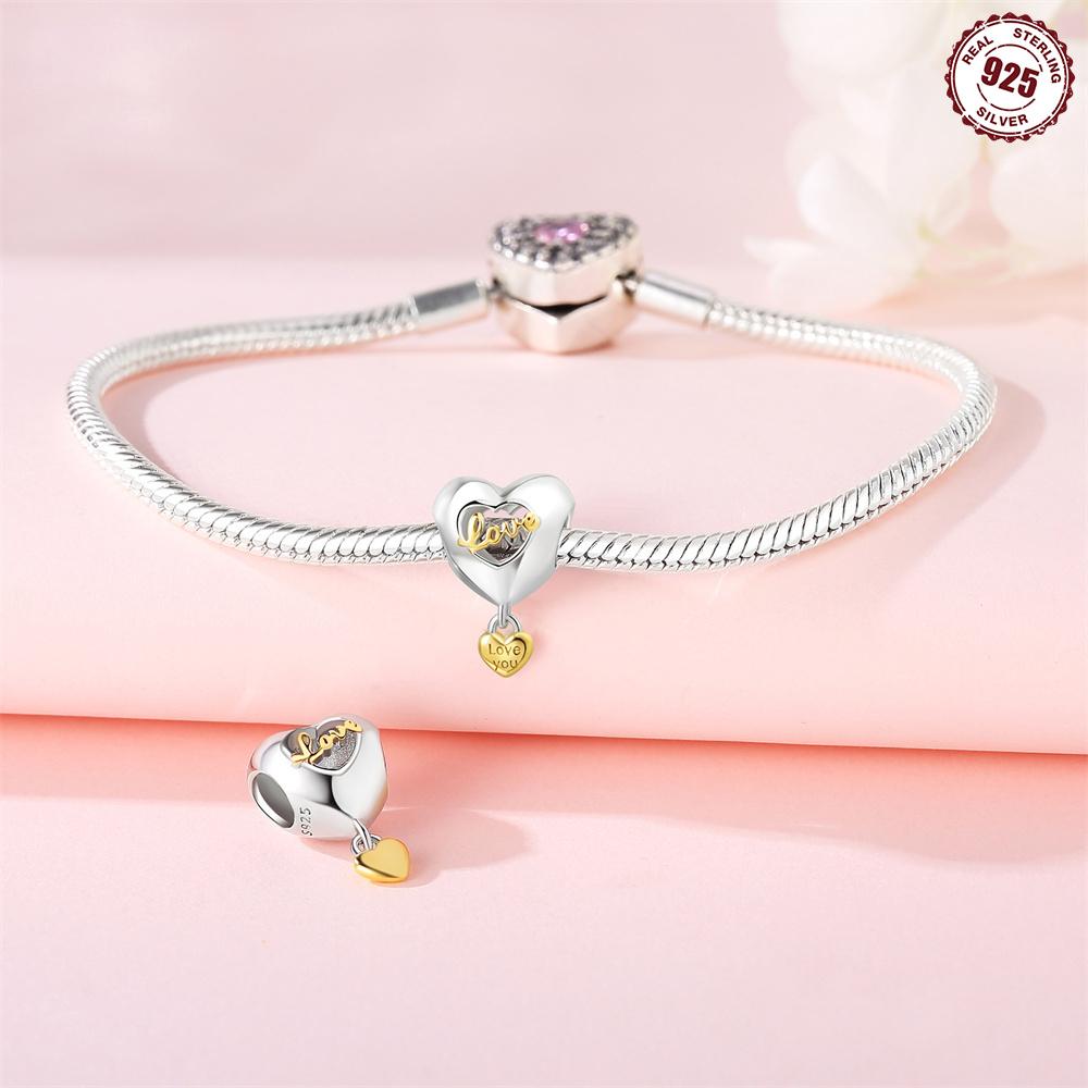 Beads Copper Charms Original Hollowed-Out Heart Infinity Beads Fit Bracelet Jewelry Diy Women Fine Gift Accessory