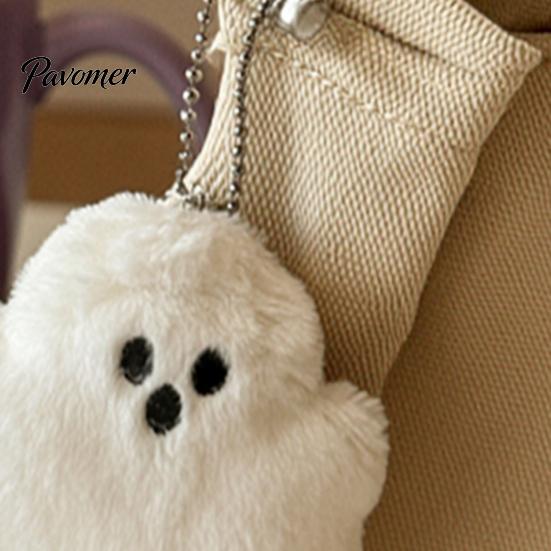 Sacs à dos Accessoire Fantôme 1/2/3 Pièces Halloween Porte-clés Peluche Pendentif, Ornement Blanc Peluche avec Chaîne de Perles, et Sacs à Main Accessoires Décoratifs Charme