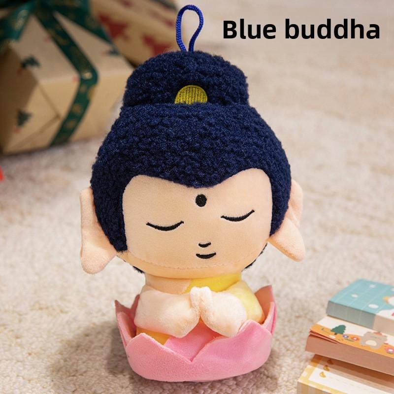 Keychain Buddha Mini Plush Doll Short Plush Cultural Creative Spiritual Decor