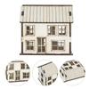 UPKOCH Miniature House Wooden House Architectural Model Assembly Kit DIY Diorama Scenery Parts Dollhouse Structure Miniature Garden Railway Model